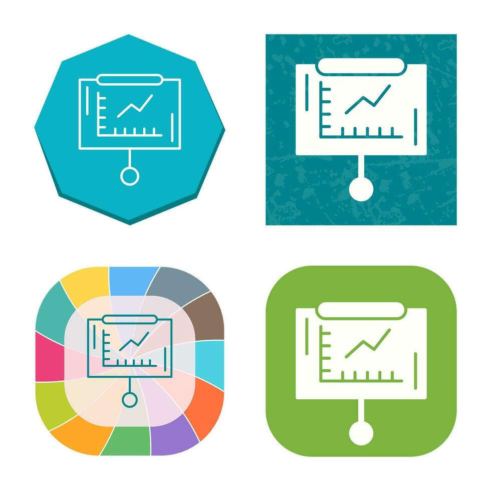 Line Graph Vector Icon