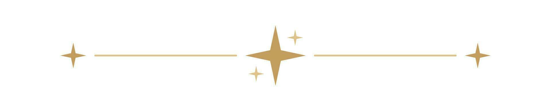 Divider with Aesthetic Star Christmas frame border horizontal line shape icon for decorative vintage doodle element, greeting card, invitation. design vector illustration