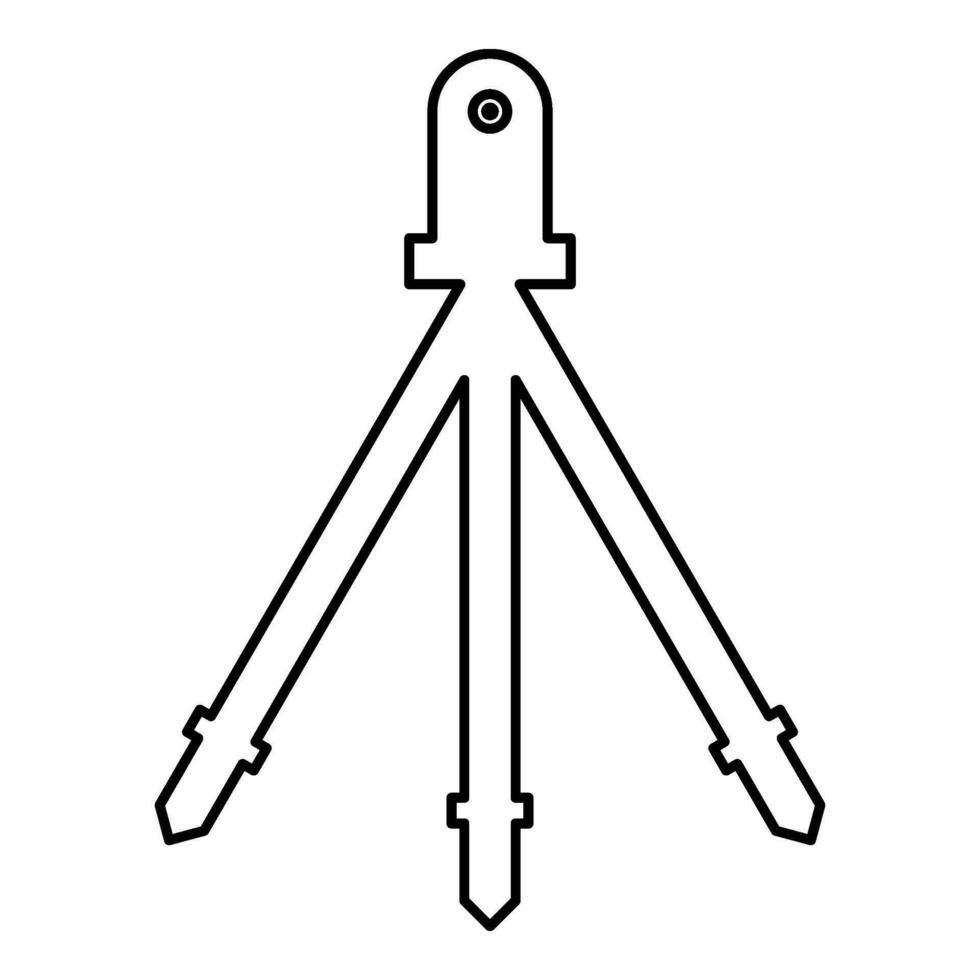 Laser level tool measure building on tripod engineering equipment device for builder construction tool contour outline line icon black color vector illustration image thin flat style