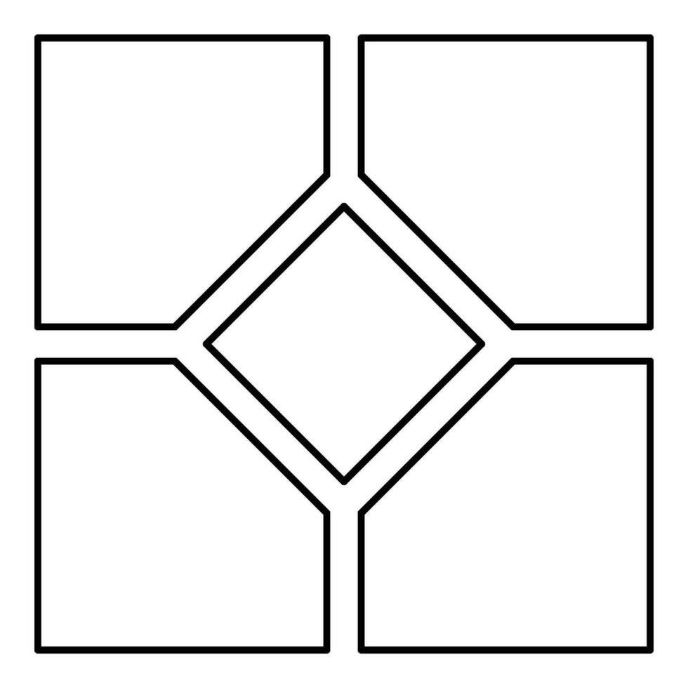 Ceramic Tile Paving Slab Contour Outline Line Icon Black Color Vector ceramic-tile-paving-slab-contour-outline-line-icon-black-color-vector