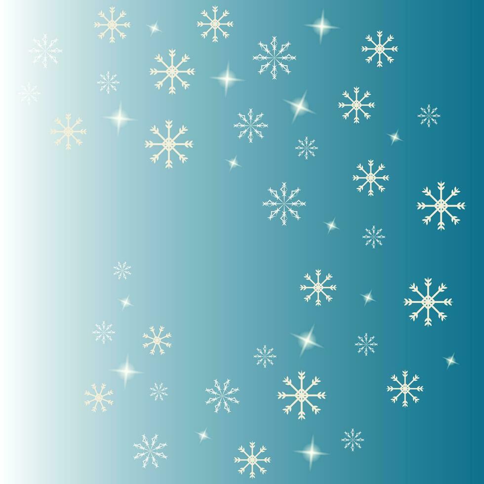 Beautiful winter background with snowflakes and glare vector