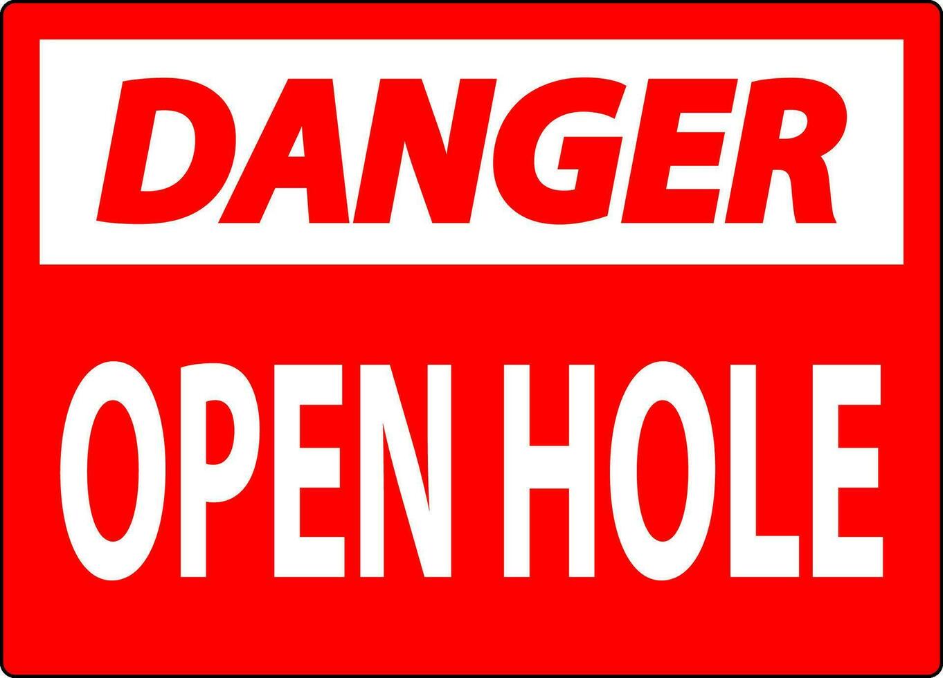 Danger Sign Open Holes vector