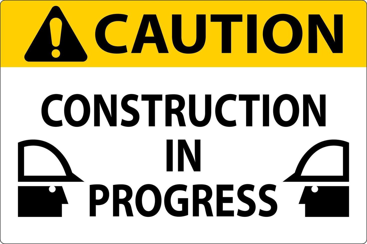 Caution Sign Construction In Progress vector