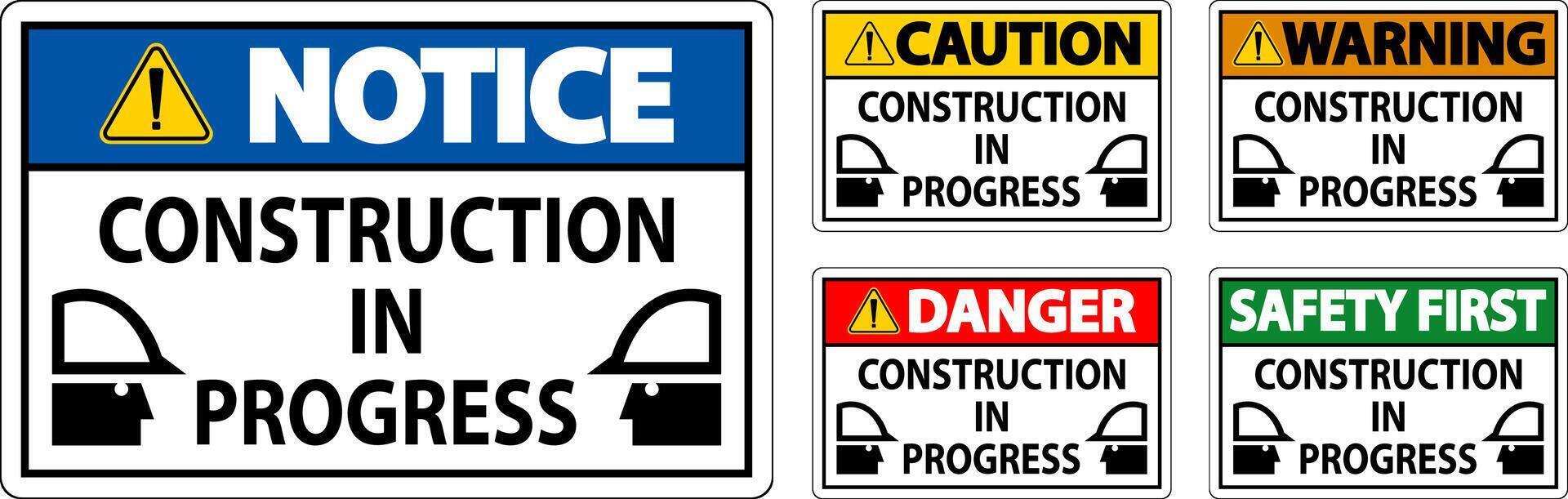 Caution Sign Construction In Progress vector