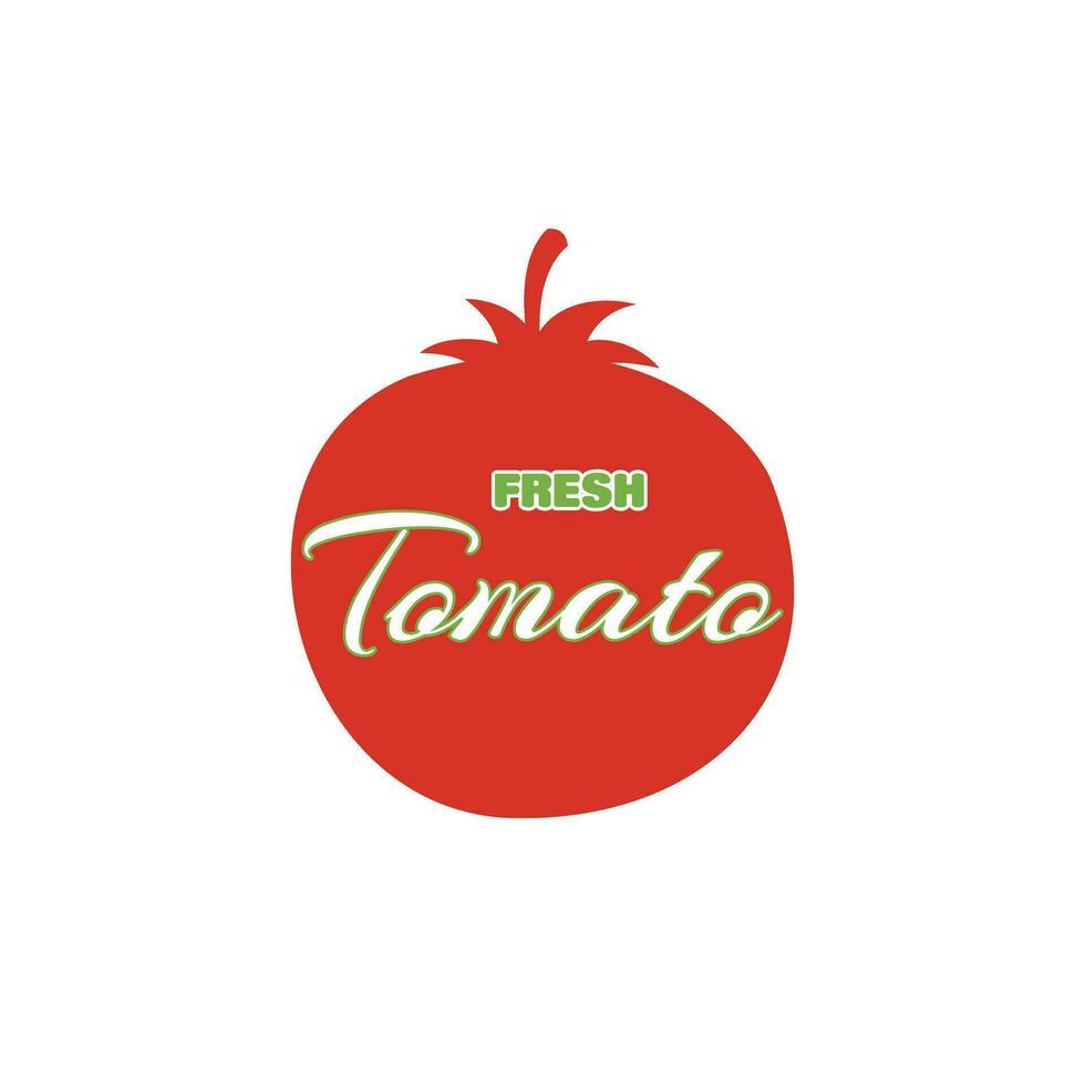 tomate logo vector. gratis espacio para texto. fondo de pantalla antecedentes. vector