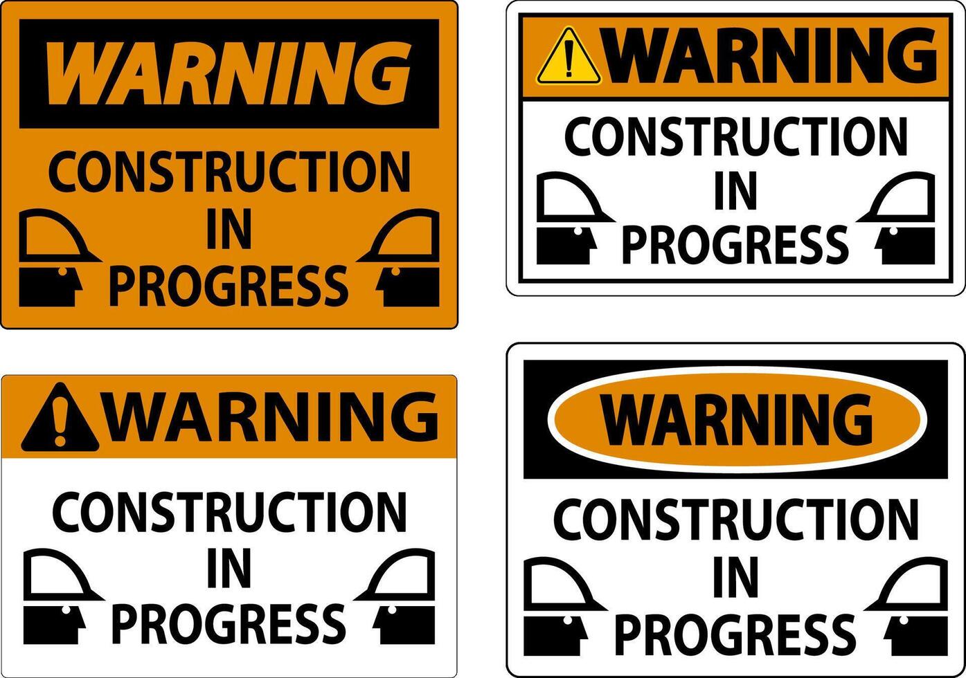 Warning Sign Construction In Progress vector