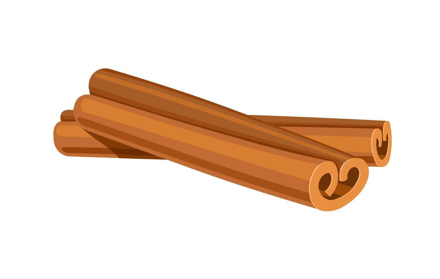 Cinnamon stick. Vector illustration on white background
