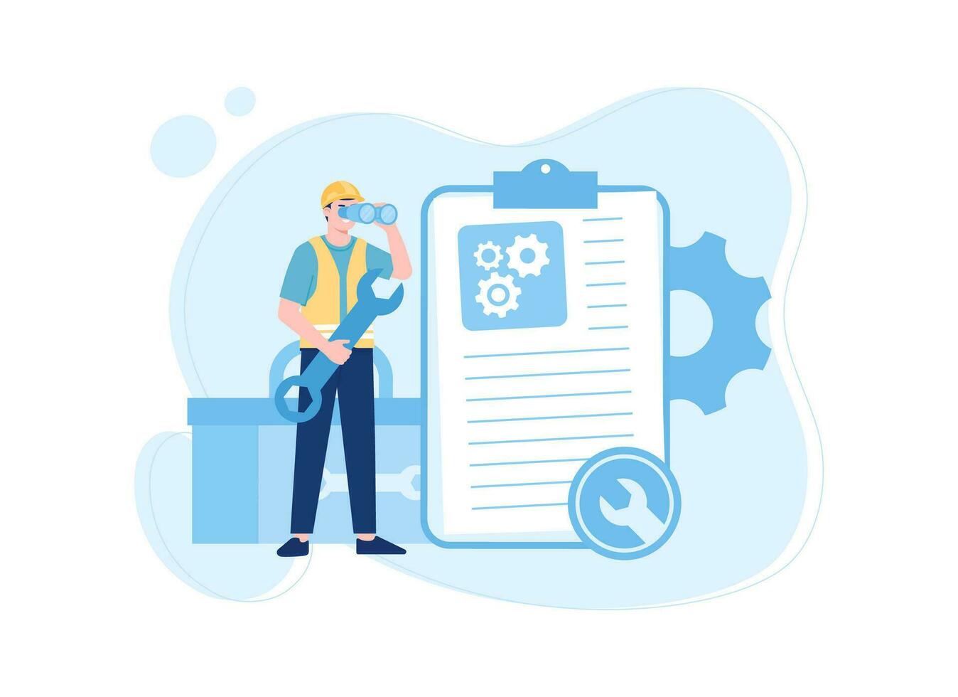 security guard people concept flat illustration vector