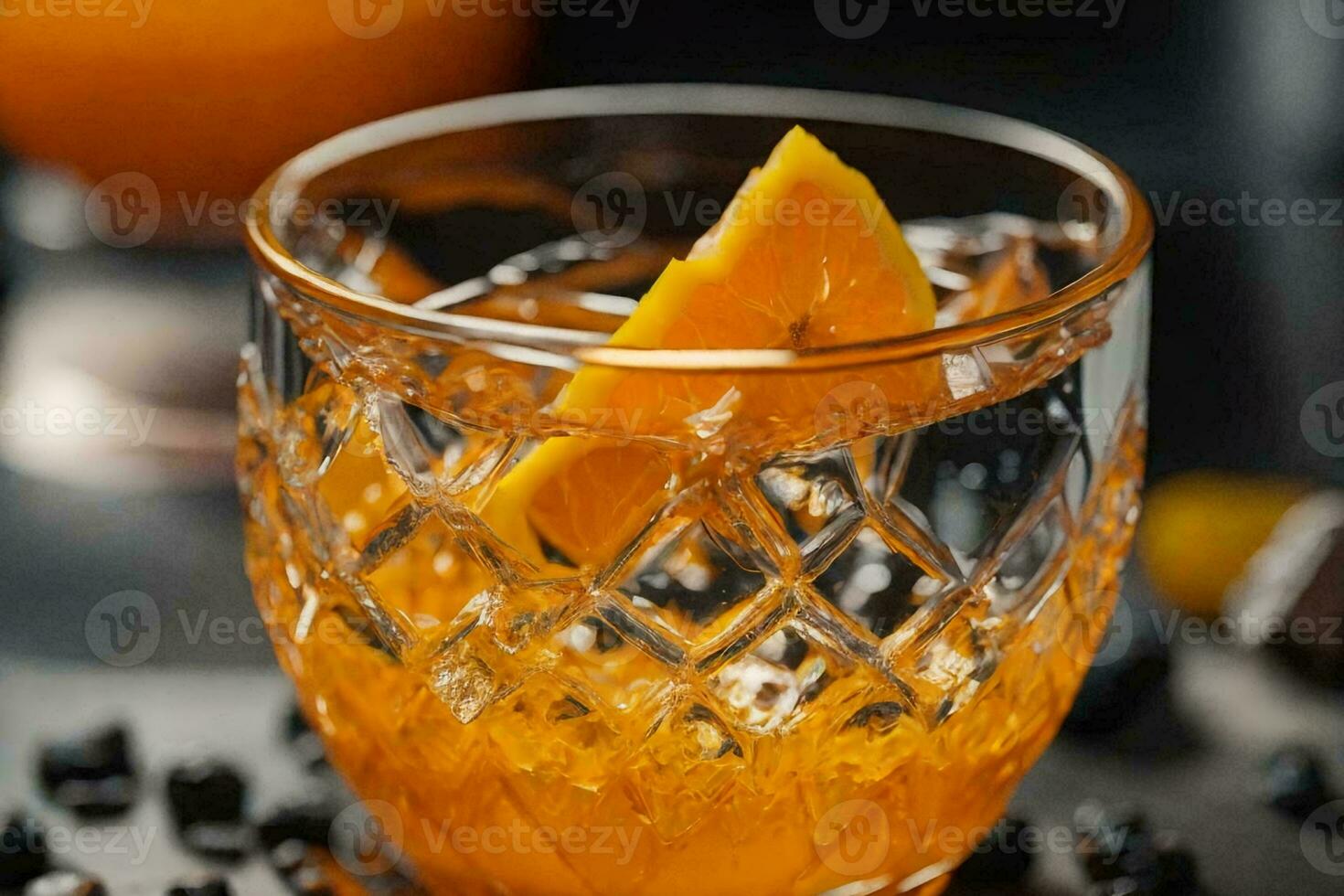 Refreshing lemonade with oranges and mint on wooden table. AI Generative photo