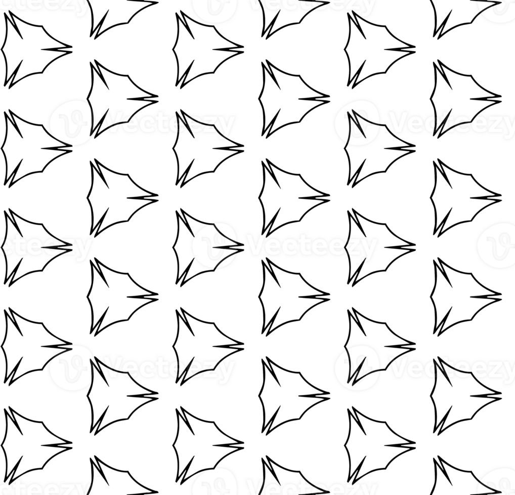 Black seamless abstract pattern. Overlay for background and backdrop. Ornamental design. PNG graphic illustration with transparent background.