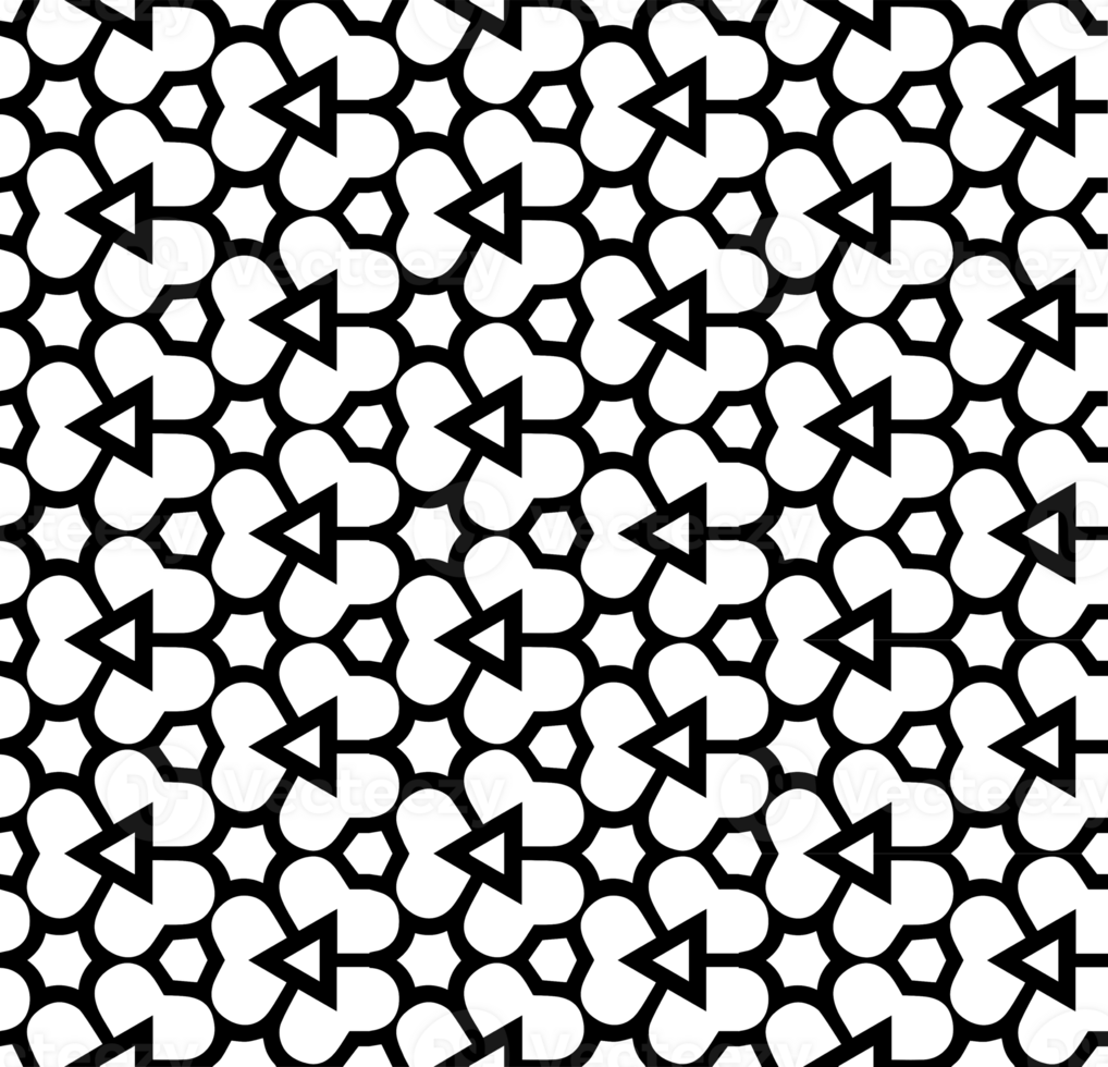 Black seamless abstract pattern. Overlay for background and backdrop. Ornamental design. PNG graphic illustration with transparent background.