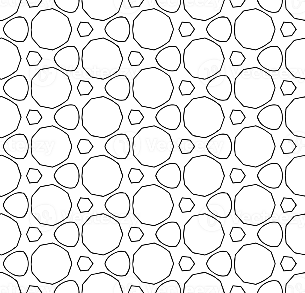 Black seamless abstract pattern. Overlay for background and backdrop. Ornamental design. PNG graphic illustration with transparent background.