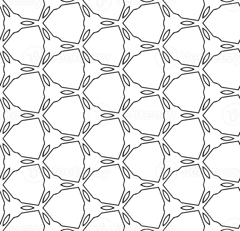 Black seamless abstract pattern. Overlay for background and backdrop. Ornamental design. PNG graphic illustration with transparent background.