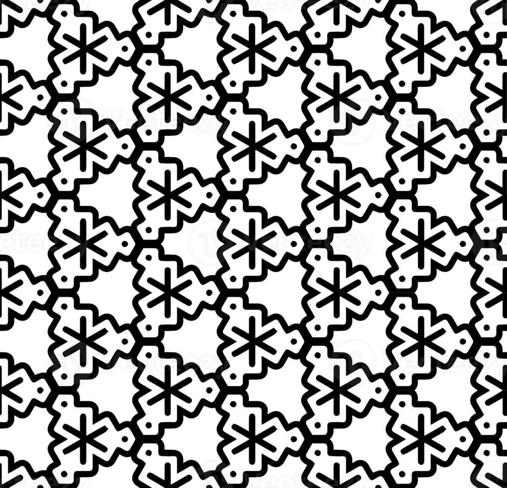 Black seamless abstract pattern. Overlay for background and backdrop. Ornamental design. PNG graphic illustration with transparent background.
