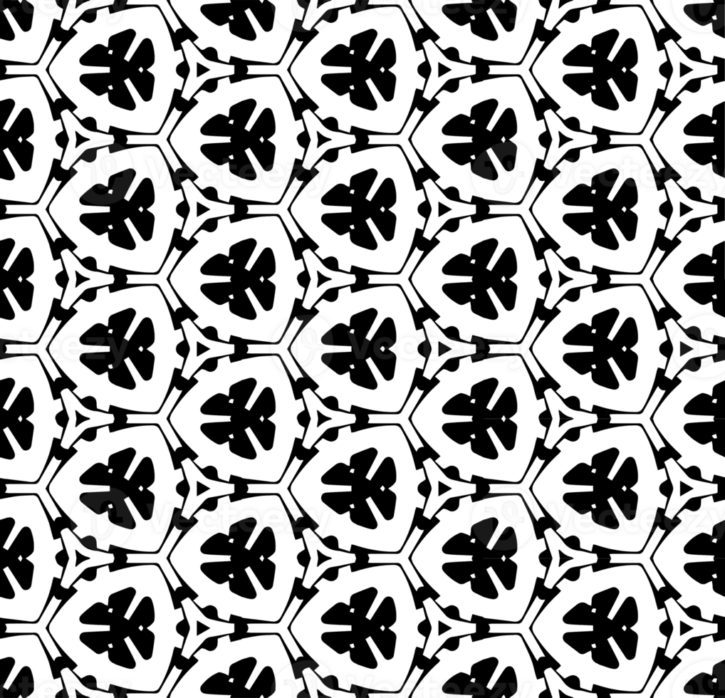 Black seamless abstract pattern. Overlay for background and backdrop. Ornamental design. PNG graphic illustration with transparent background.