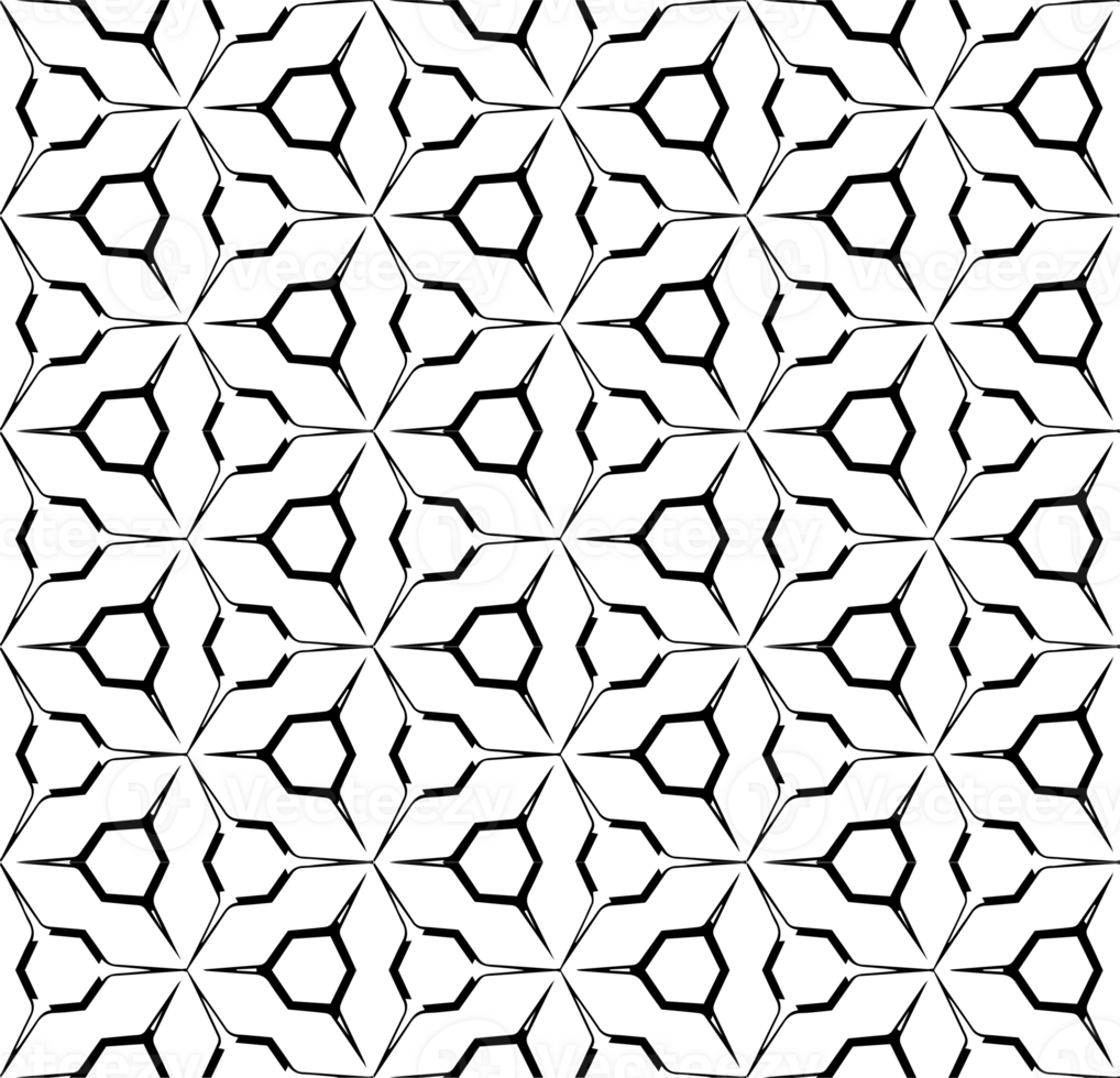 Black seamless abstract pattern. Overlay for background and backdrop. Ornamental design. PNG graphic illustration with transparent background.