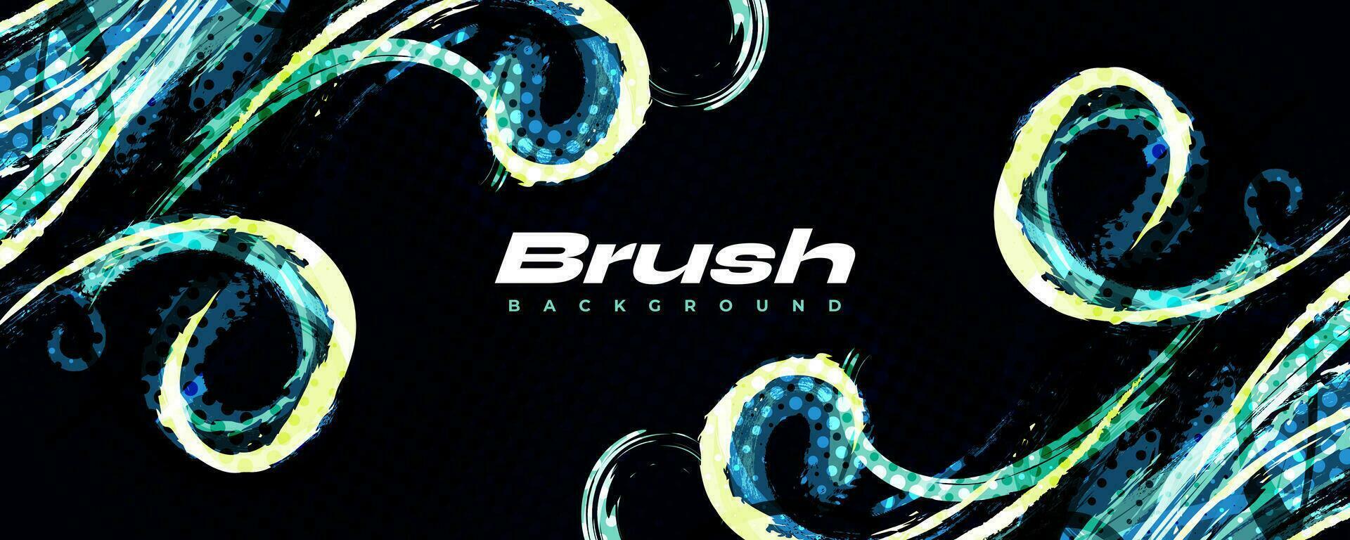 Abstract Brush Background with Sporty Style and Halftone Effect. Brush Stroke Illustration for Banner, Poster, or Sports Background. Scratch and Texture Elements For Design vector