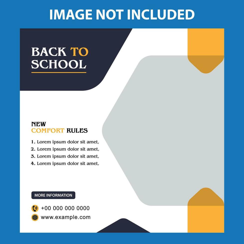 Back to School Social Media Post Template vector
