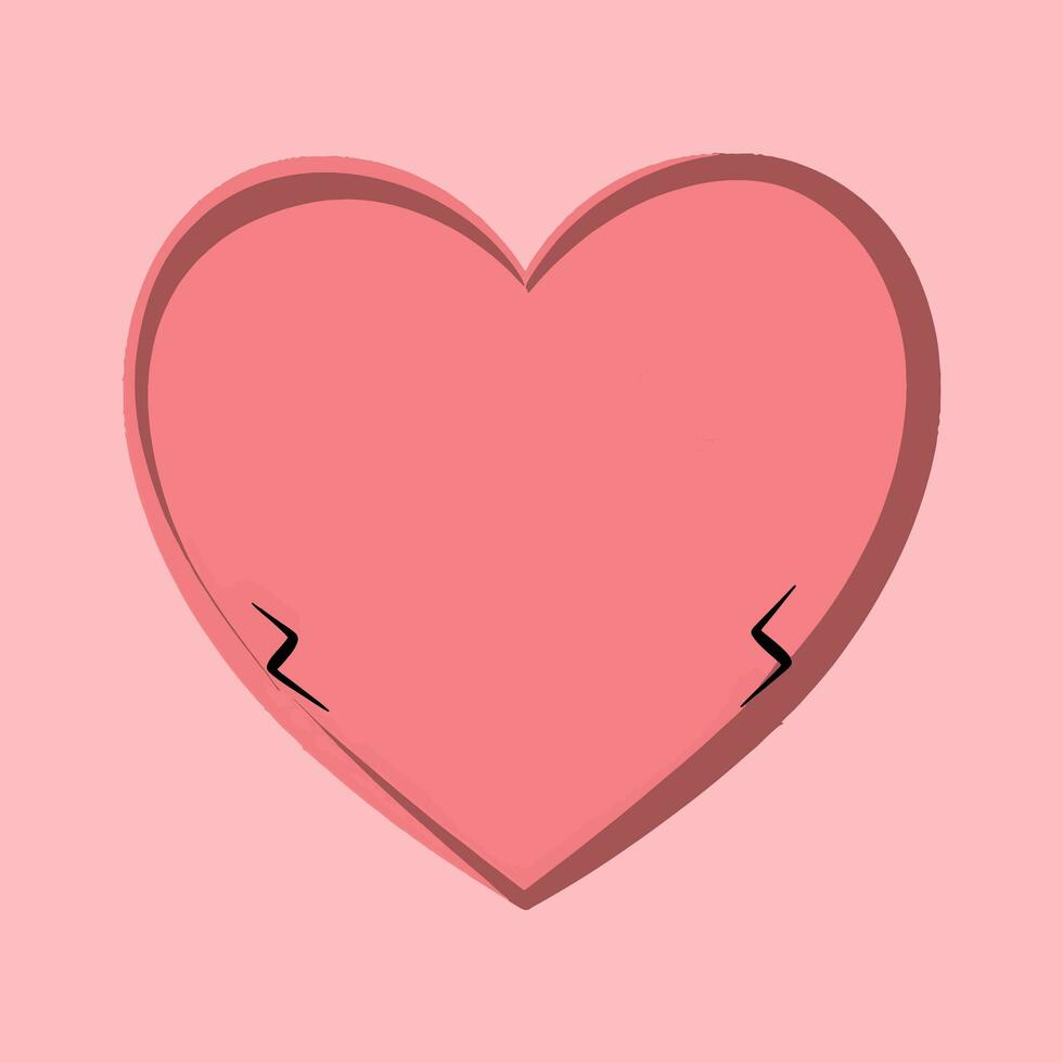 AI generated 3d Heart clipart sticker. Heart love cartoon. photo