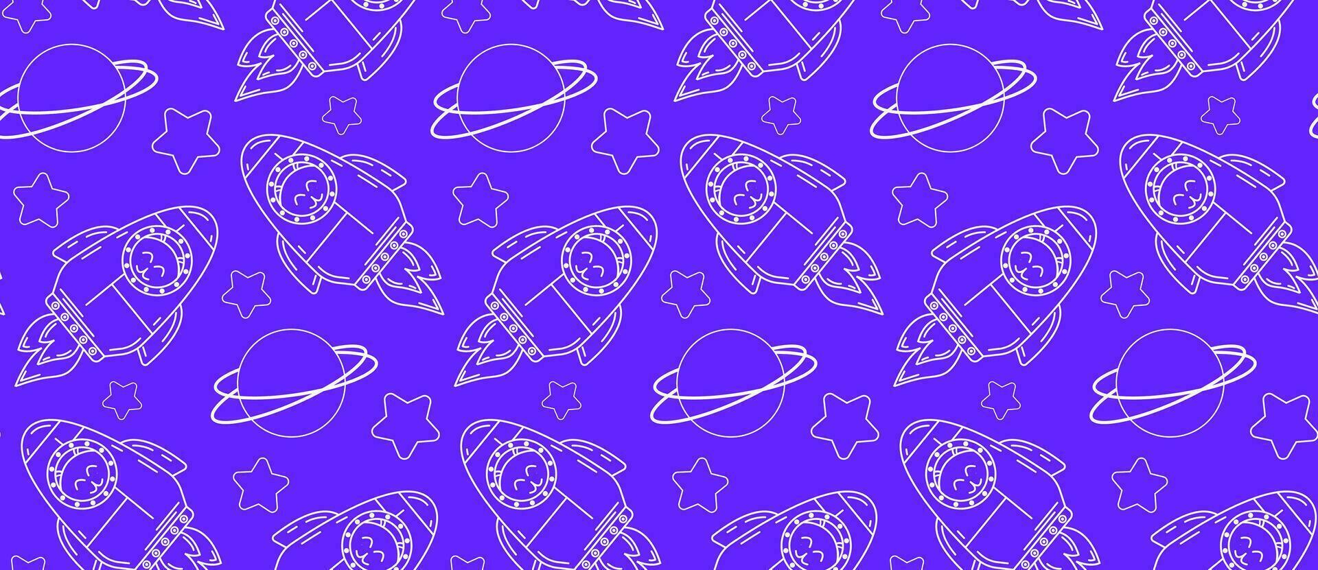 Seamless pattern with cute cats. Linear illustration. Vector background with pets in doodle style. Hand drawn, minimalism.