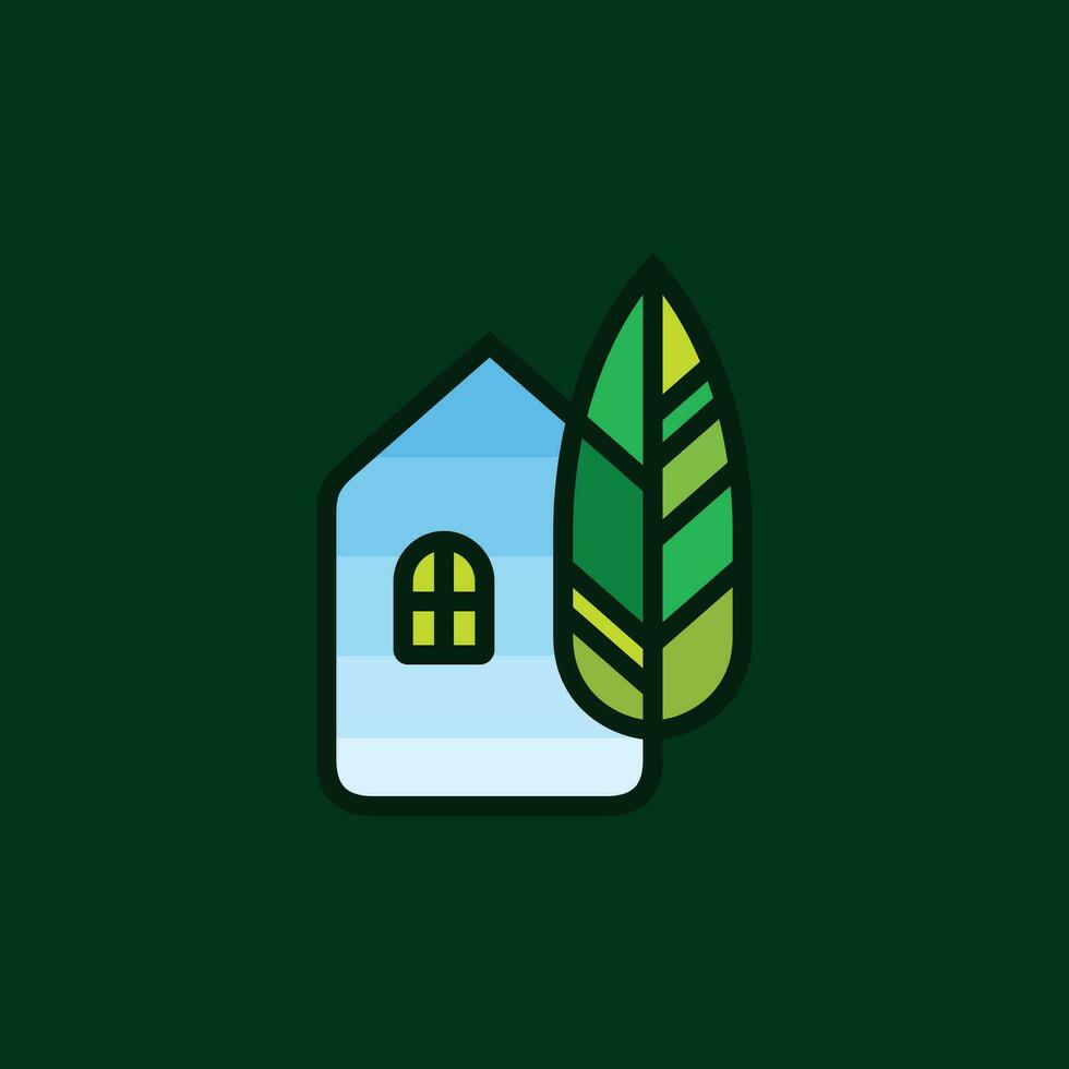 Abstract Tree House logo template design vector
