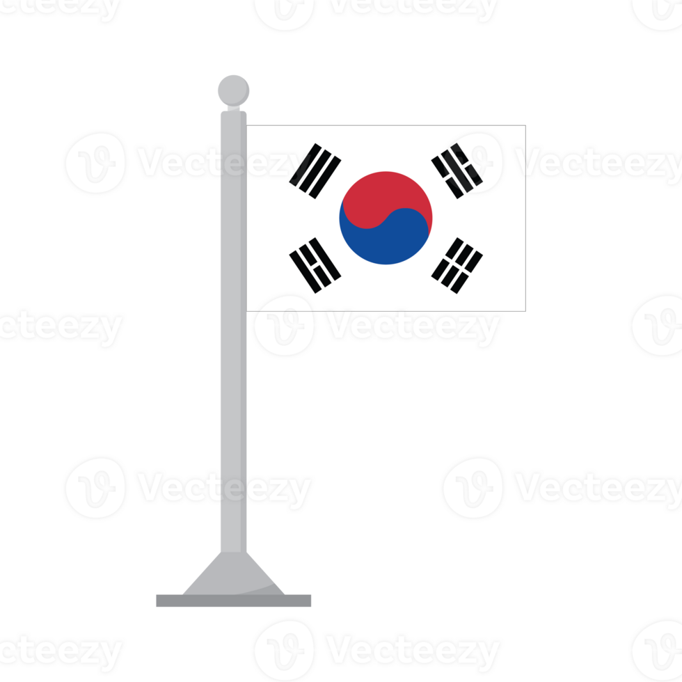 Flag Of South Korea On Flagpole Isolated 34707226 PNG flag-of-south-korea-on-flagpole-isolated-34707226-png