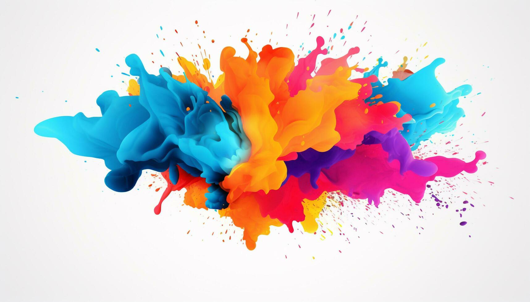 AI generated abstract color splash and explosion vector photo