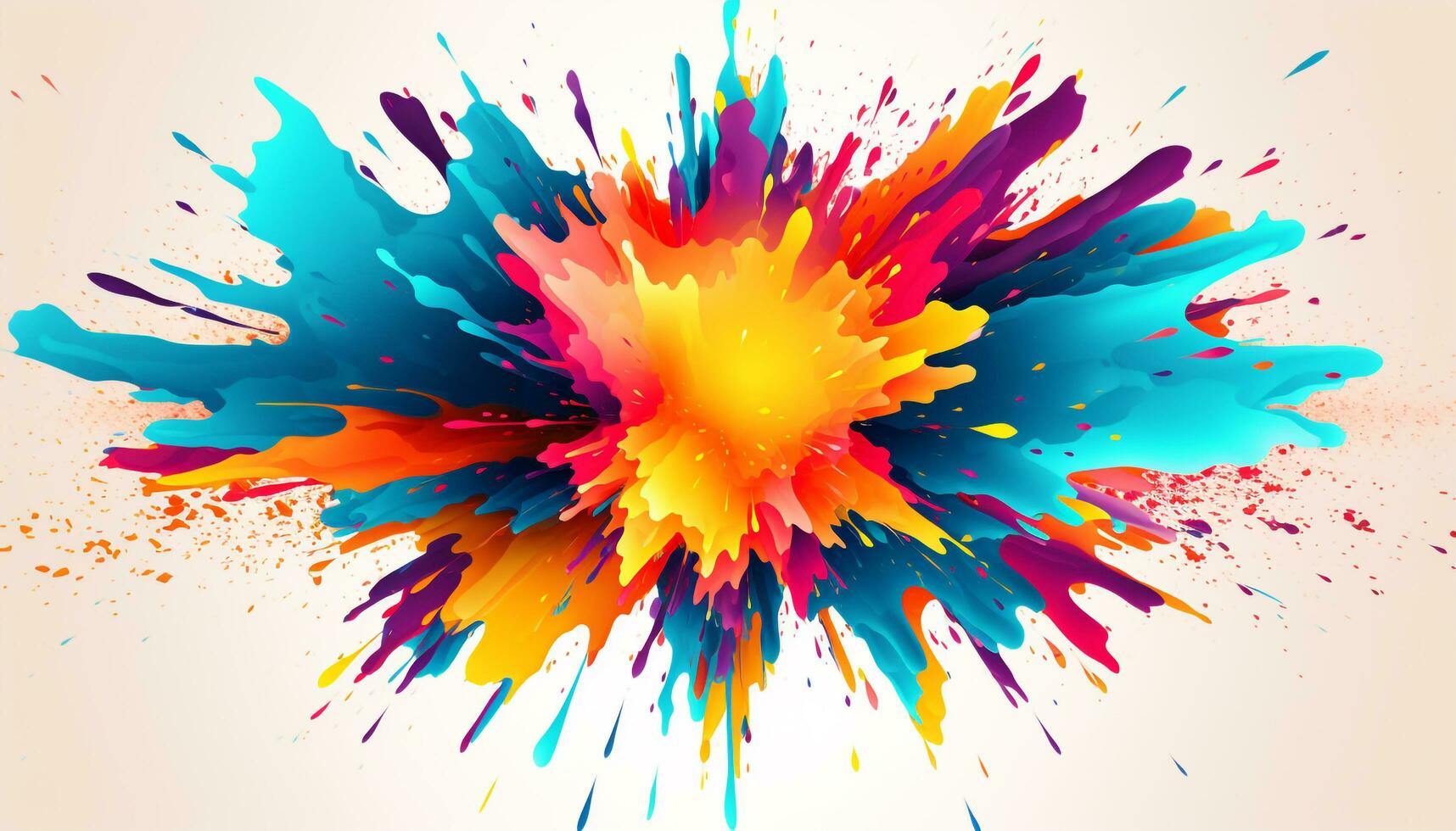 AI generated abstract color splash and explosion vector photo