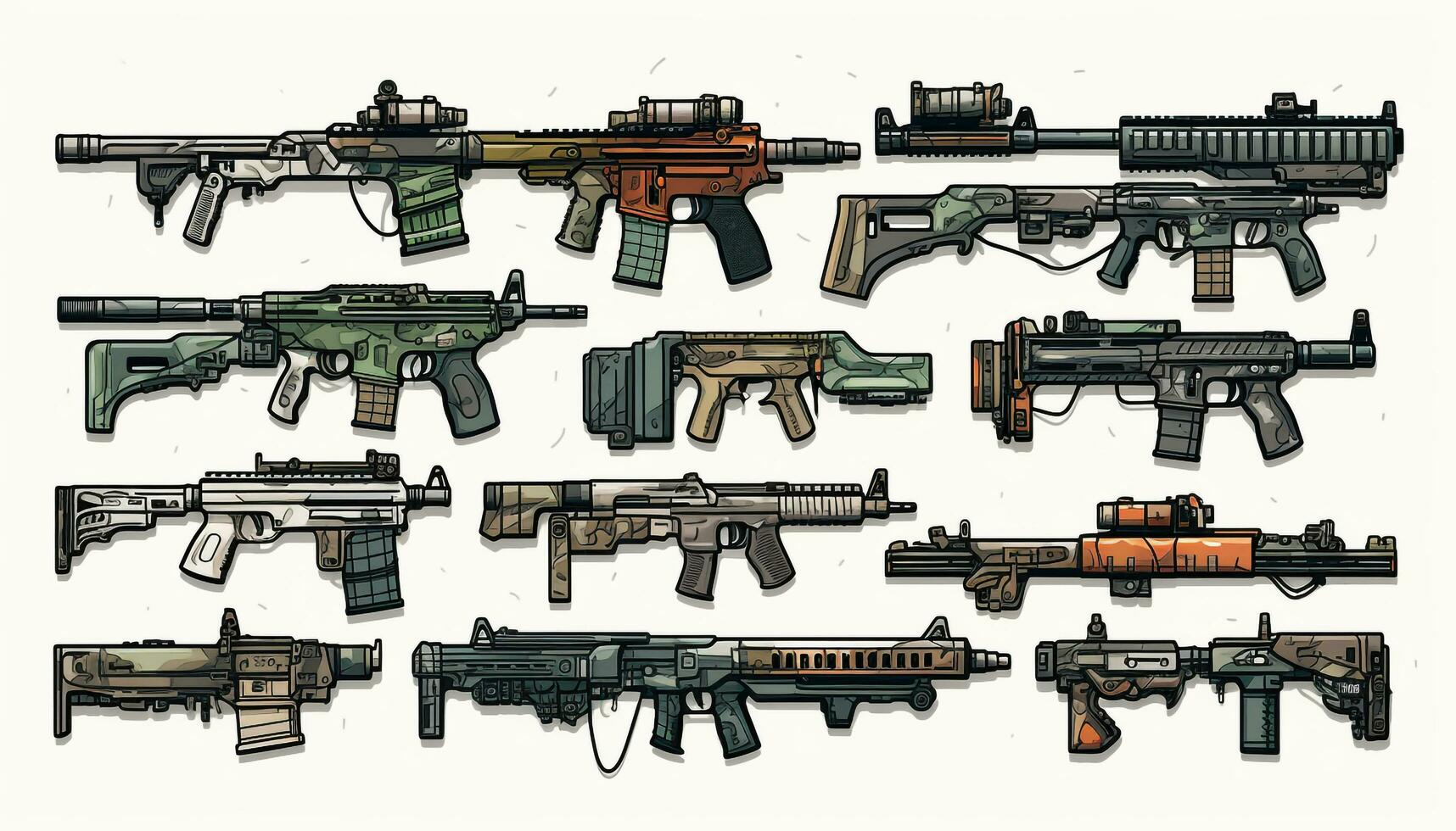 AI generated Airsoft Gun army photo