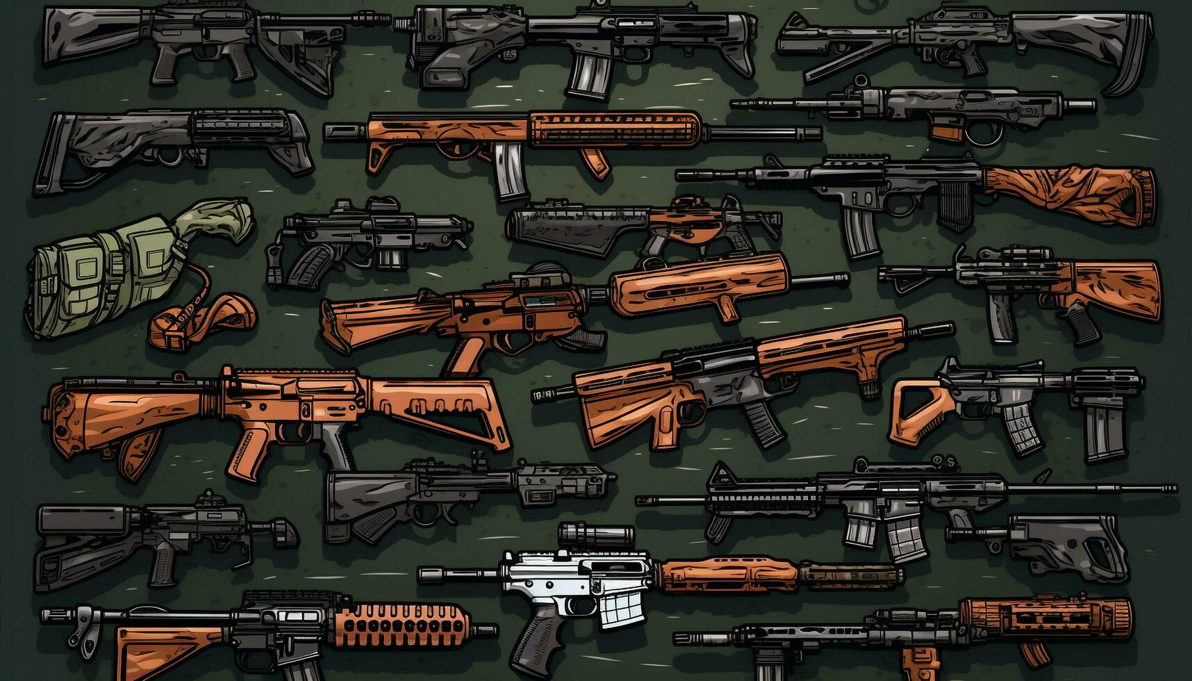 AI generated Airsoft Gun army photo