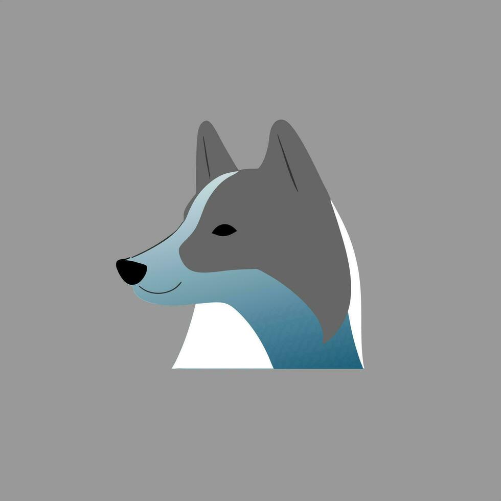 Logo design of the husky. Dog vector icon. Siberian husky.