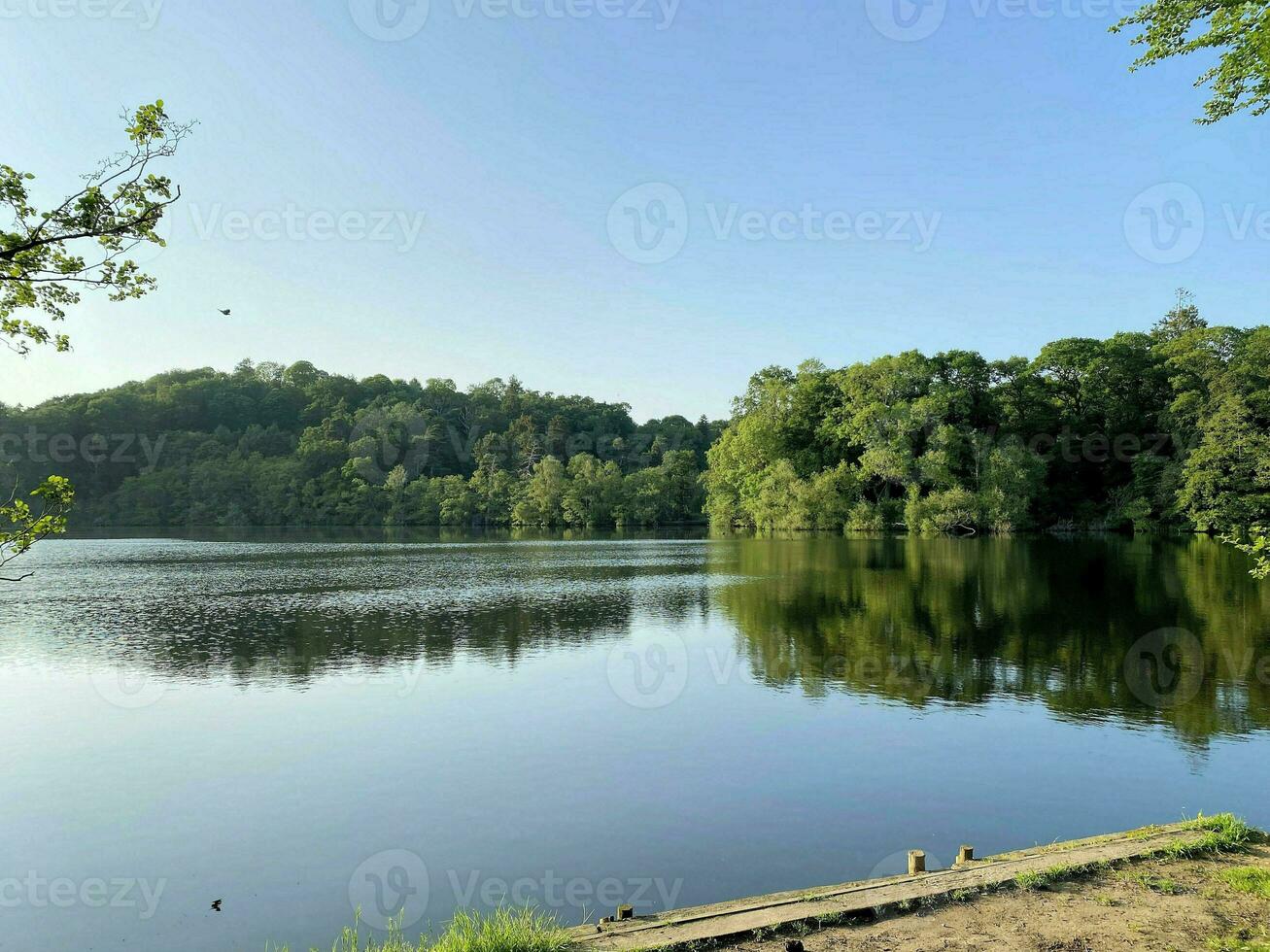 A view of Blake Mere Lake near Ellesmere in Shropshire photo