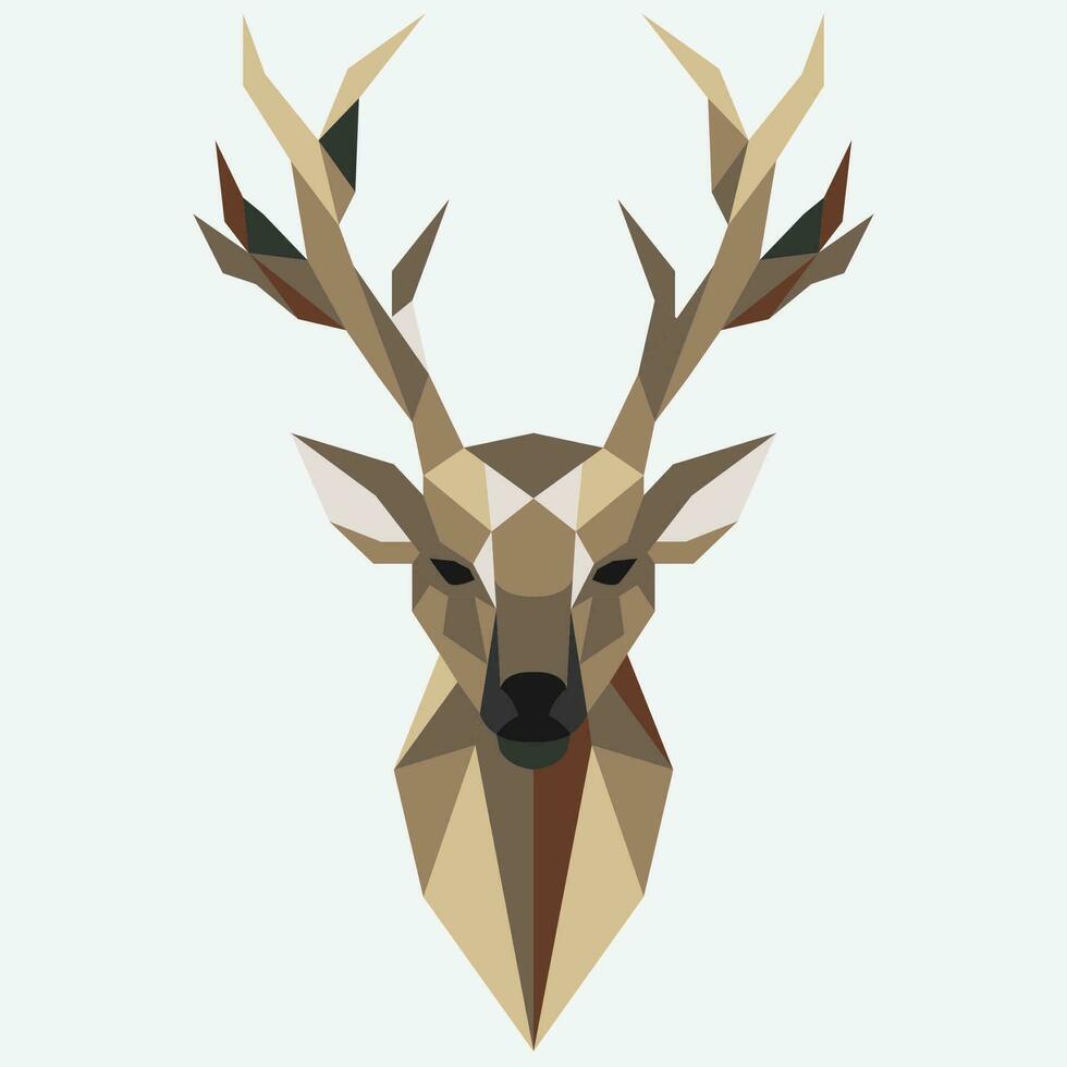 Low poly deer illustration vector art work