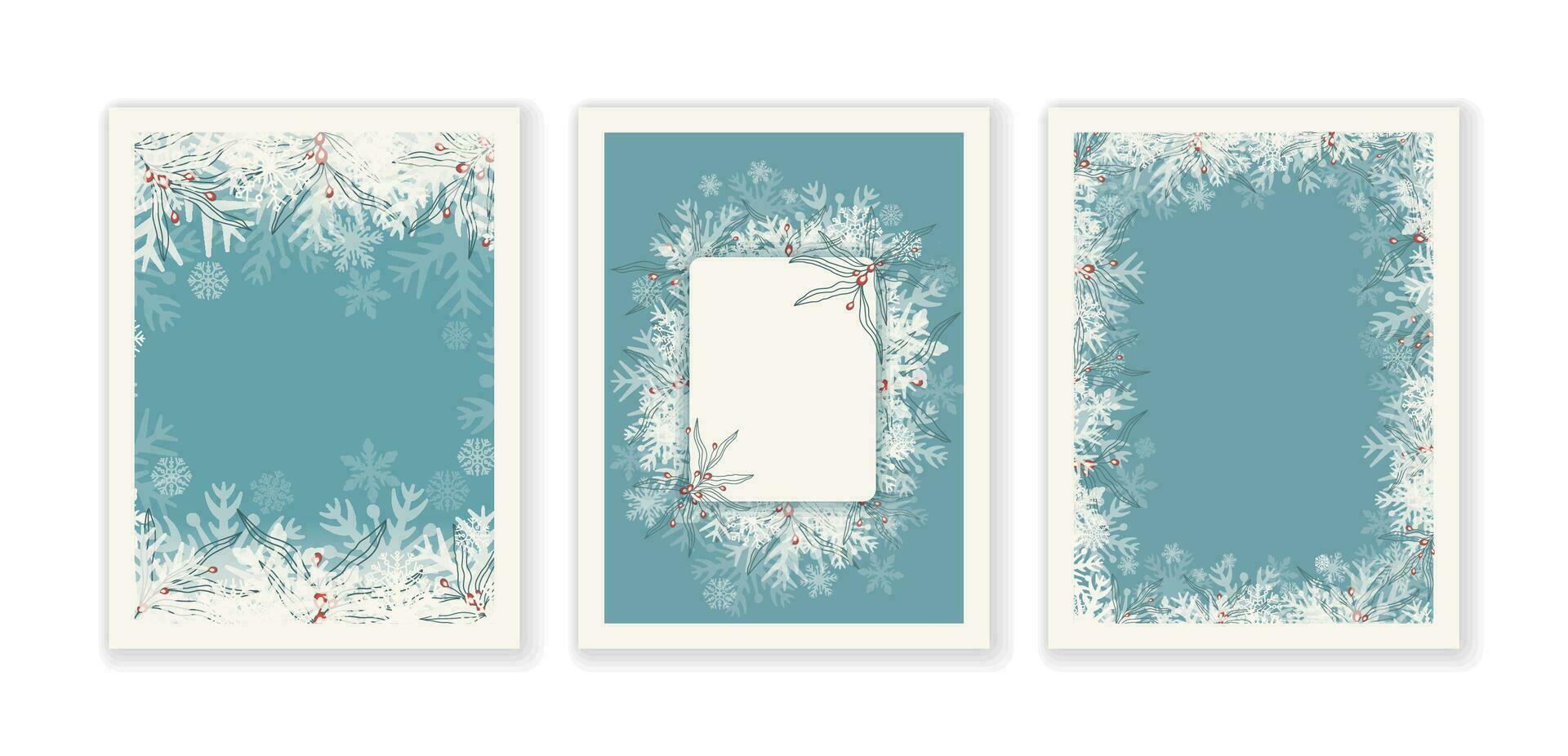 invierno saludo tarjetas universal de moda invierno Días festivos Arte plantillas vector