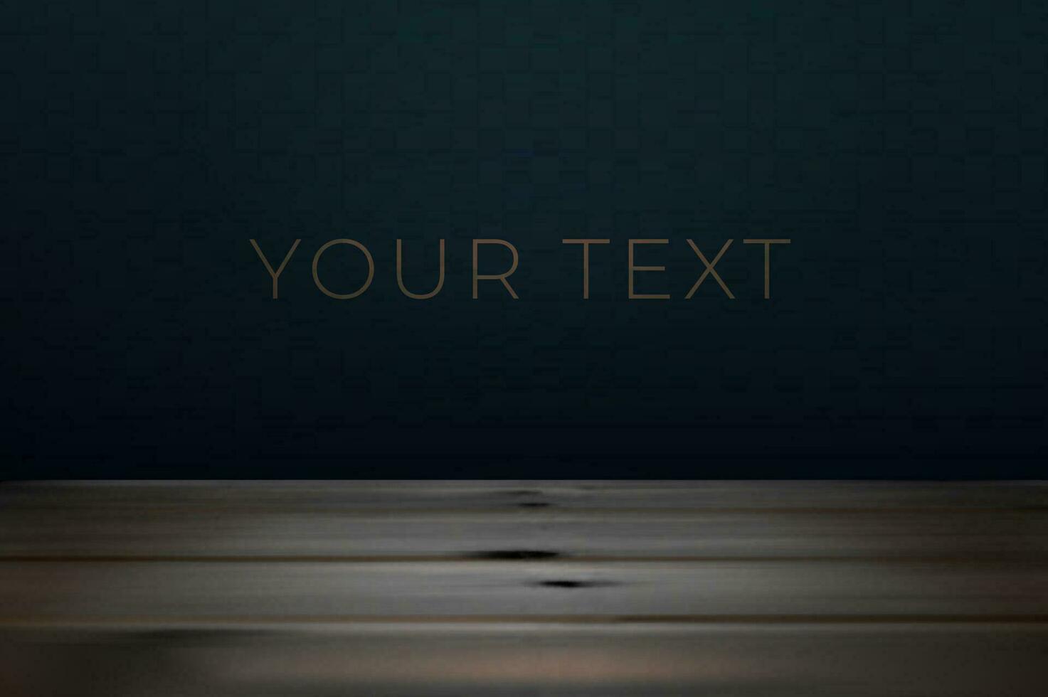 Wooden table with space for text on a dark transparent background. Vector illustration. Eps 10