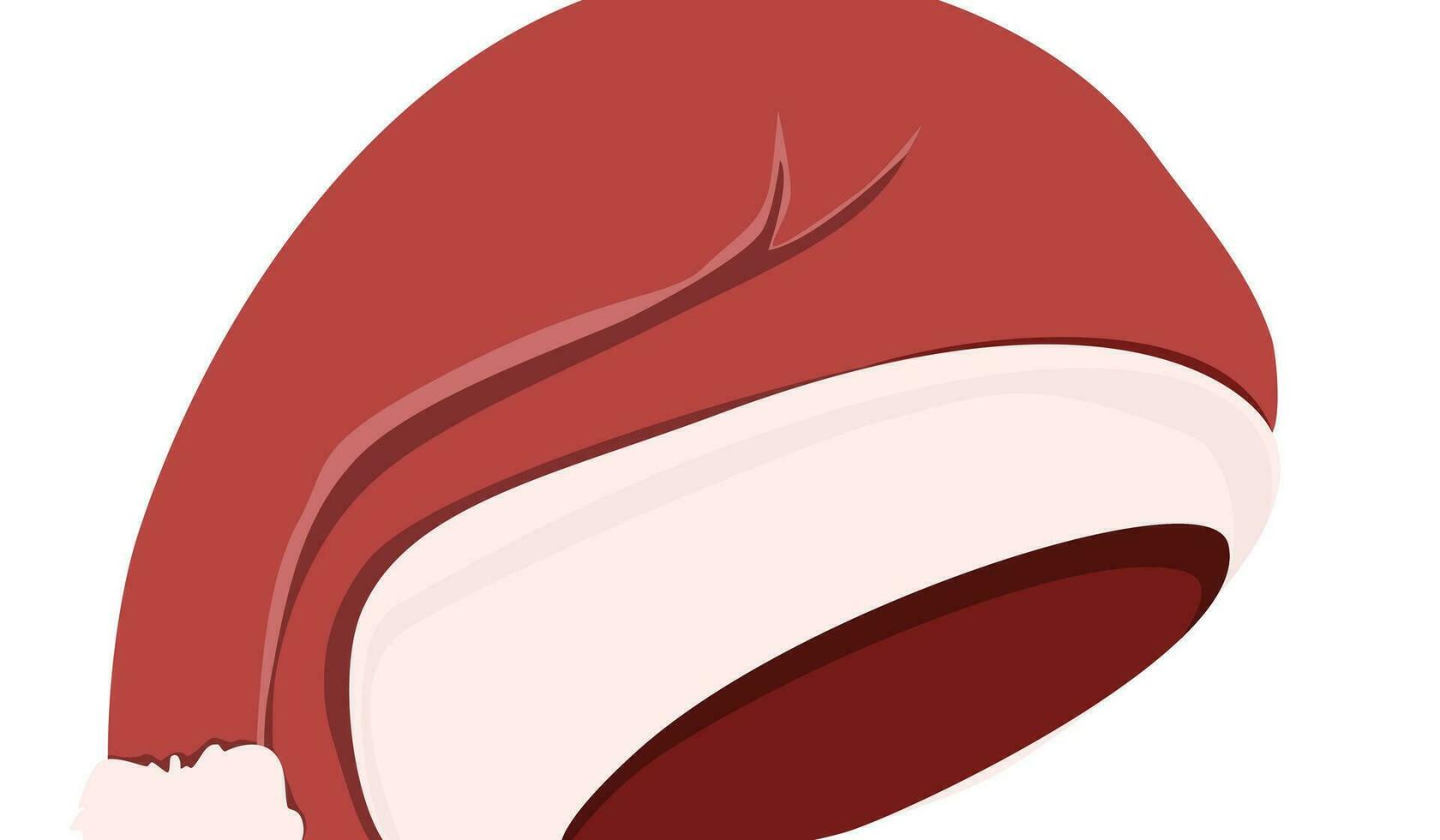 Close up Santa hat vector. Christmas festival concept vector