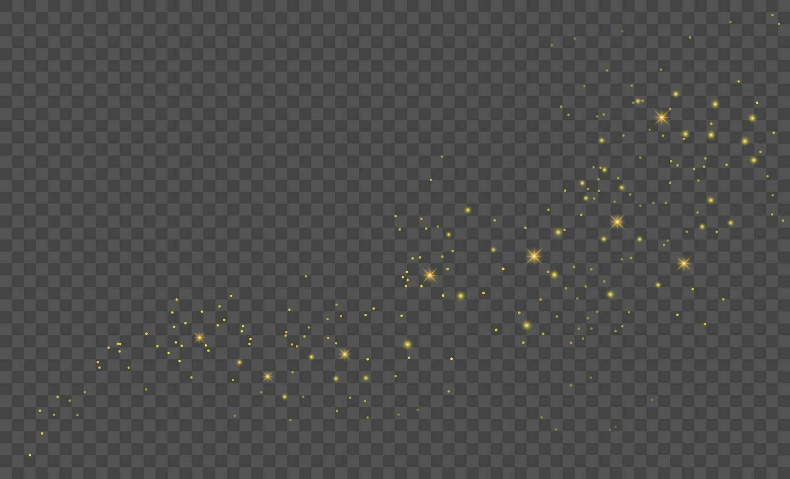 Brillantina oro partículas antecedentes efecto para lujo saludo tarjeta. Navidad brillante ligero bokeh antecedentes textura. vector