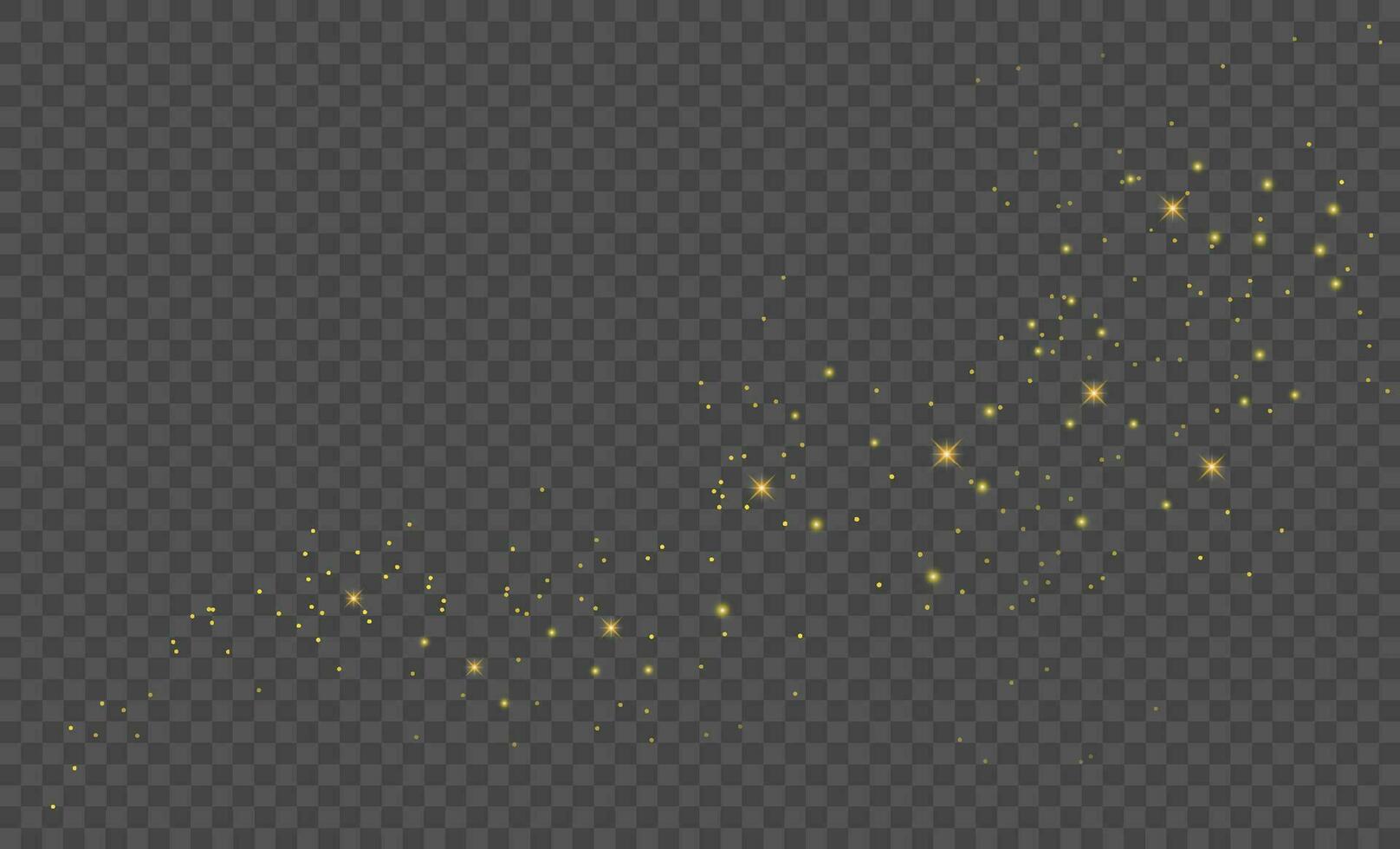 Glitter gold particles background effect for luxury greeting card. Christmas glowing light bokeh background texture. vector