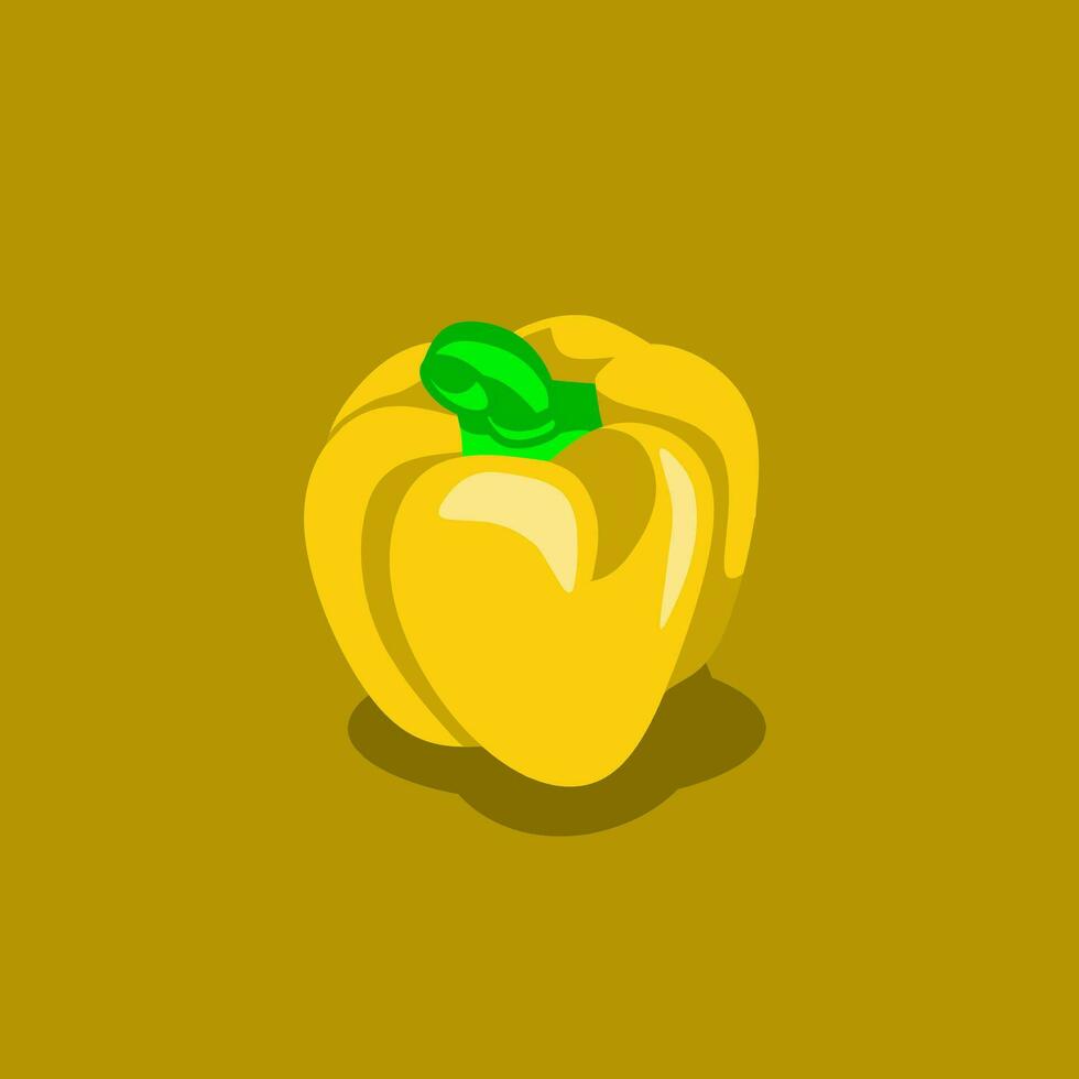 Bell pepper vector icon in flat style. Bell pepper vector illustration.