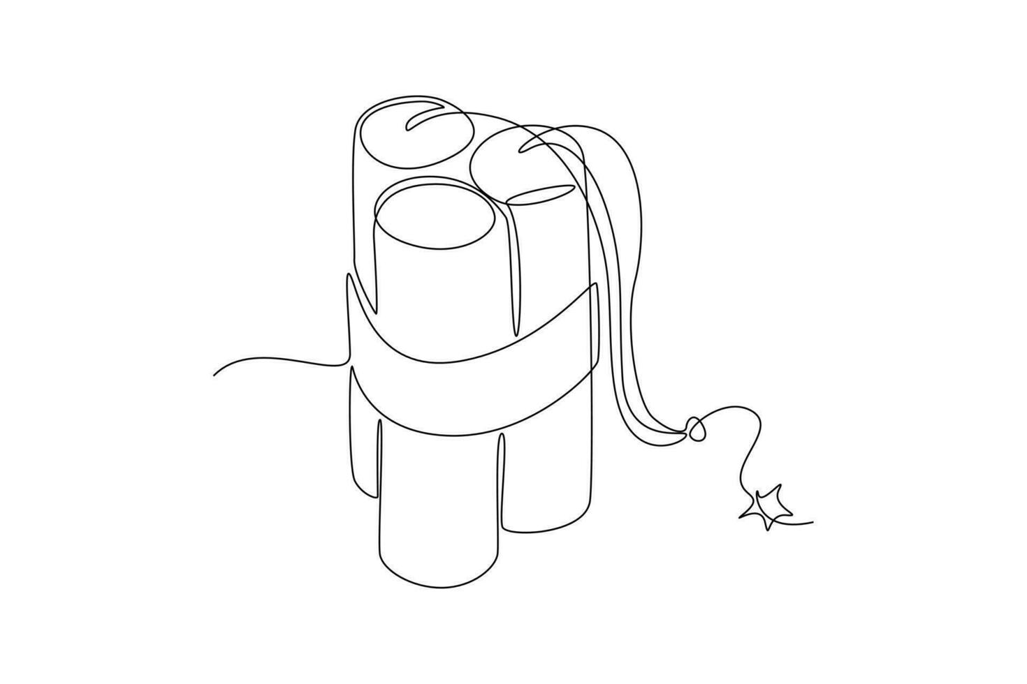 Continuous one line drawing Mining industry isometric icon. Mining equipment concept. Doodle vector illustration.