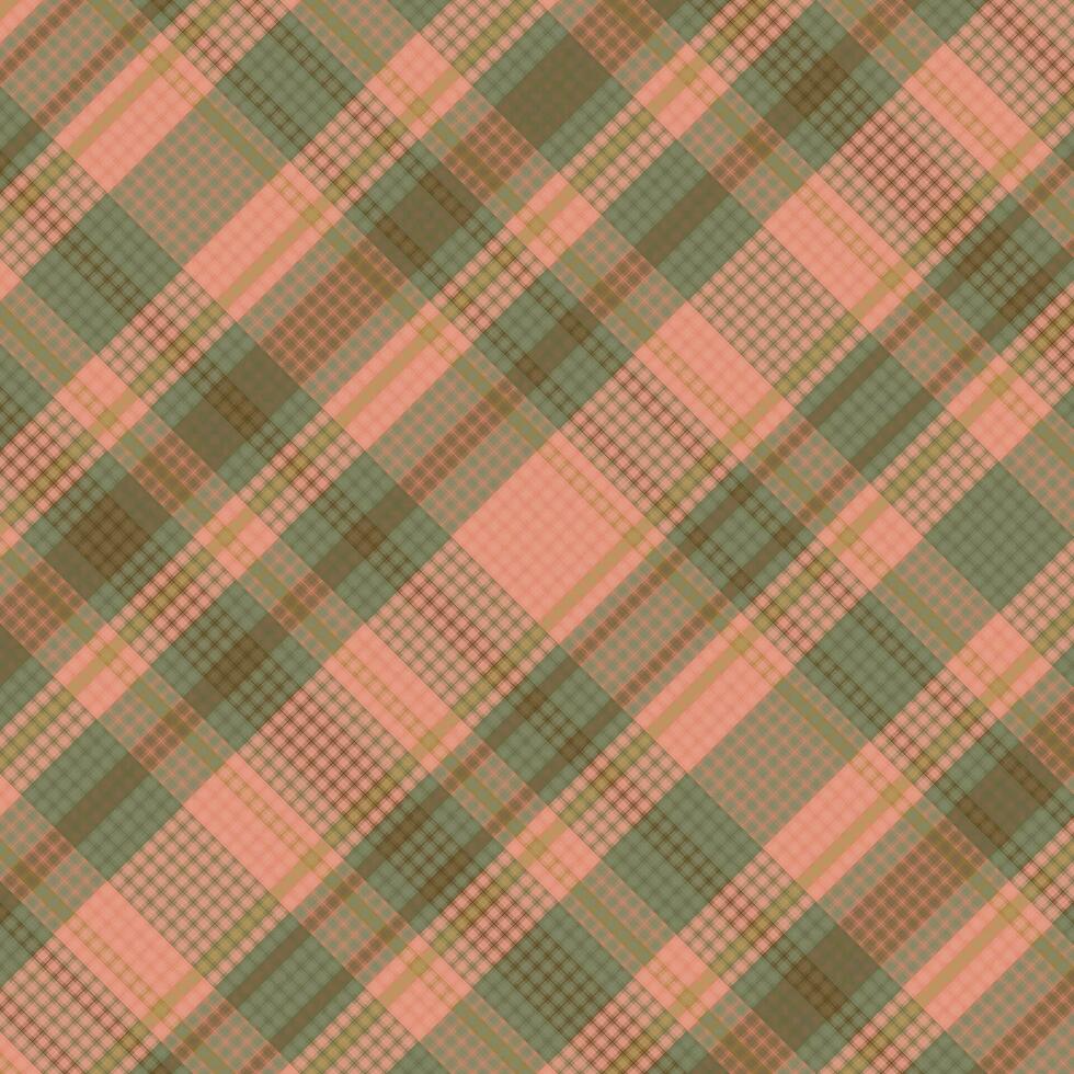 Tartan plaid pattern with texture and nature color. vector