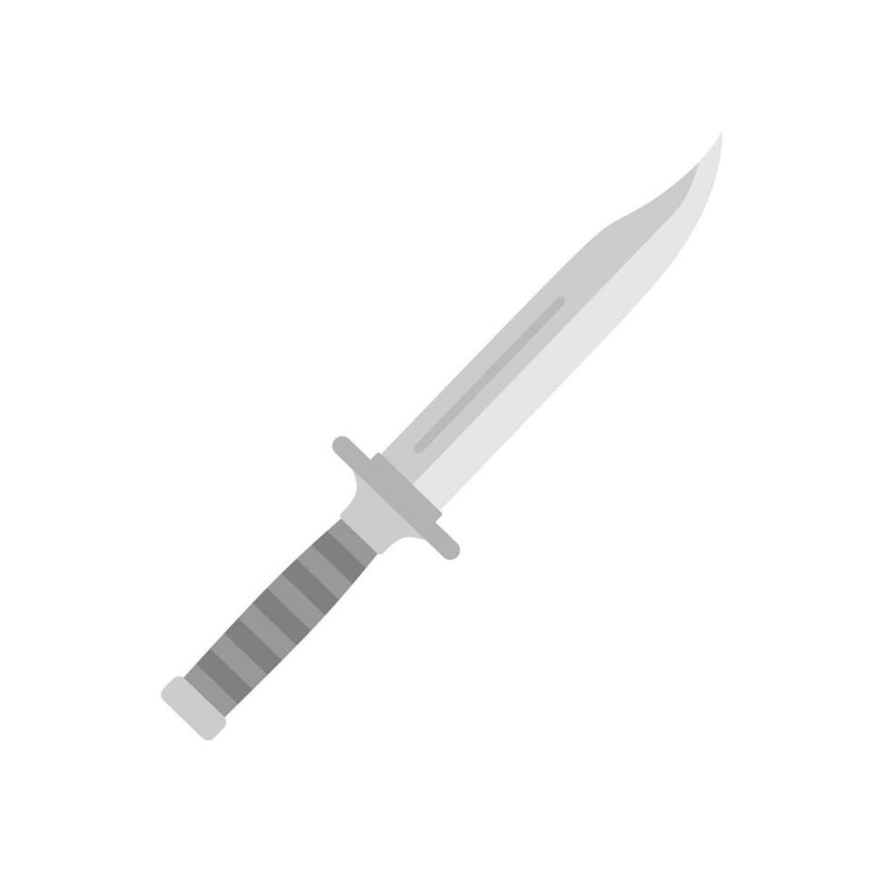 dagger flat design vector illustration isolated on white background. Knife flat sign design