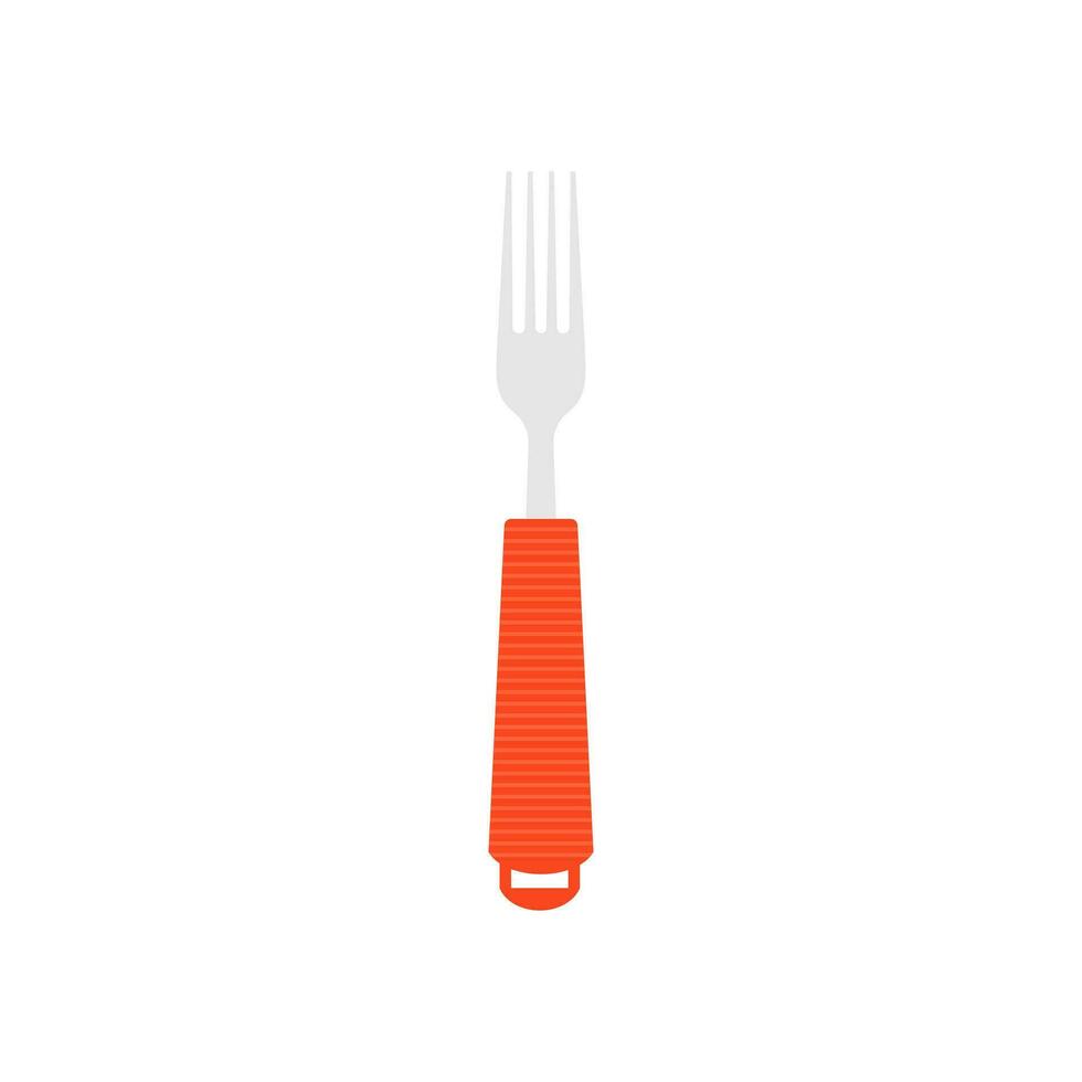 fork flat design vector illustration isolated on white background. restaurant business concept. Kitchen tools, utensils and kitchen accessories