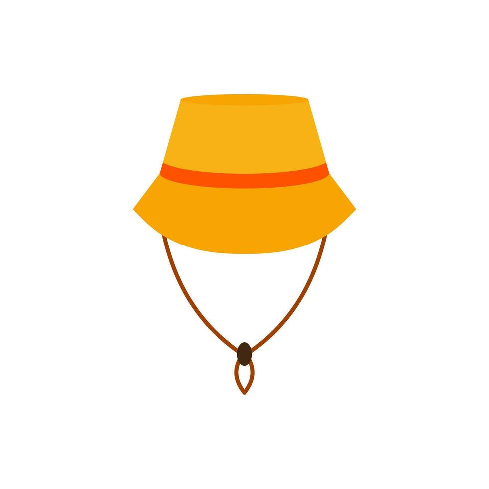 Paja sombrero plano diseño vector ilustración. Paja fedora sombrero aislado en un blanco antecedentes playa sombrero , verano sombrero. plano diseño