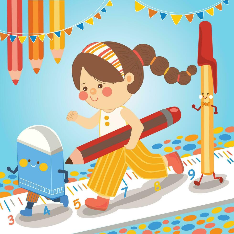 Vector Illustration of Back To School