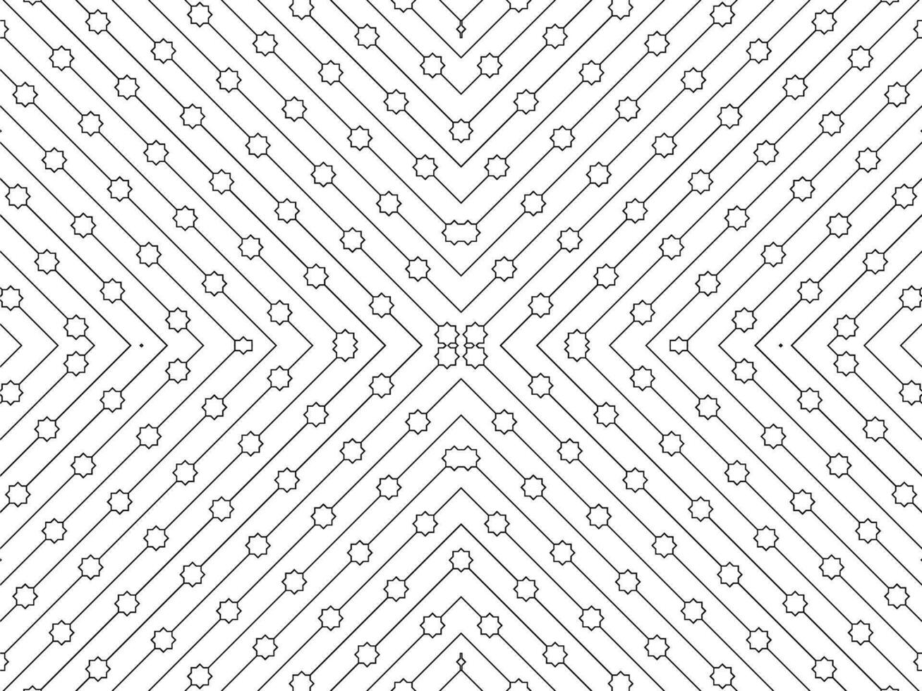 Eight Point Star Shape and Lines Motifs Pattern. can use for Decoration, Ornate, Interior, Exterior, Carpet Pattern, Textile, Tile, Wallpaper, Mosque Decoration, Background, Ect vector