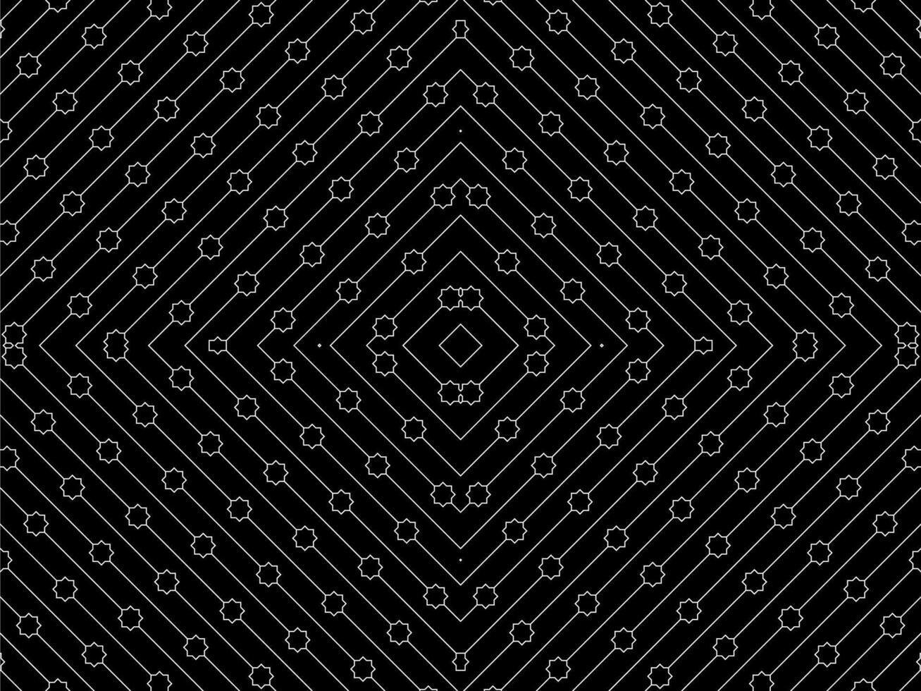 Eight Point Star Shape and Lines Motifs Pattern. can use for Decoration, Ornate, Interior, Exterior, Carpet Pattern, Textile, Tile, Wallpaper, Mosque Decoration, Background, Ect vector