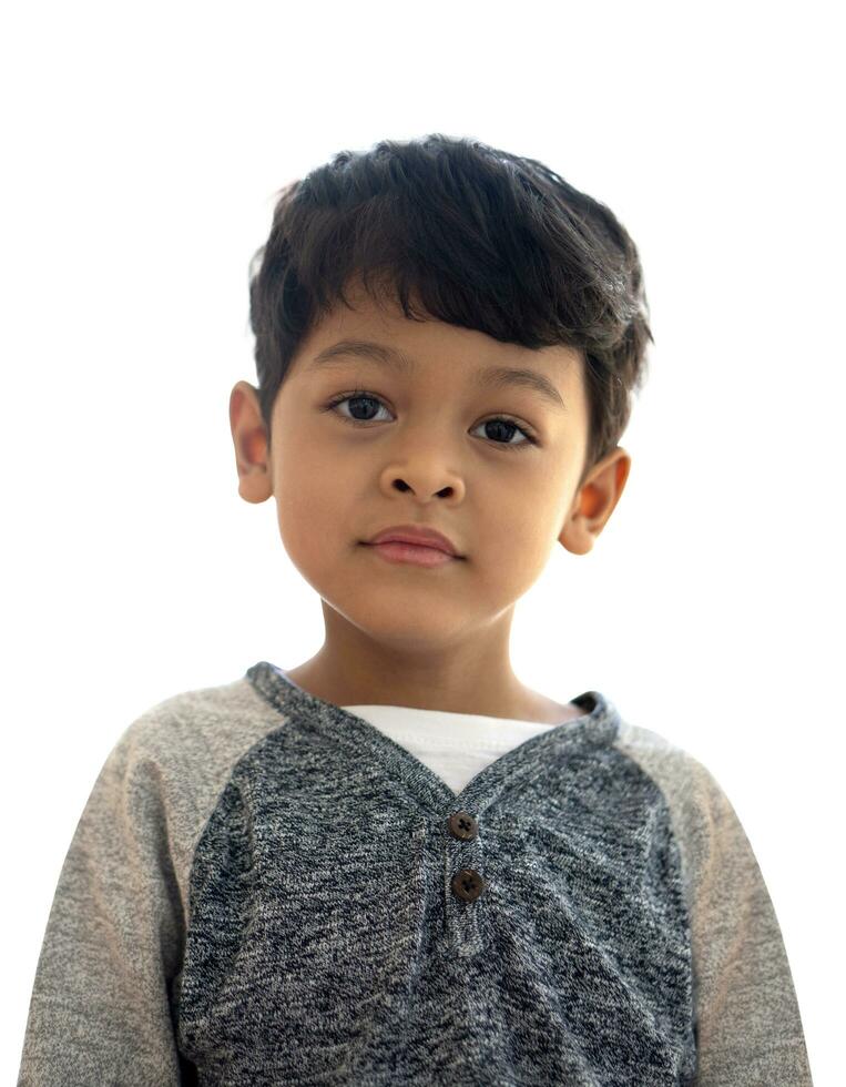 Half photo of an Asian boy