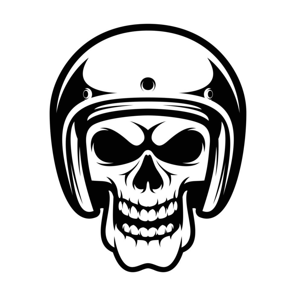 Skull Ride Outline vector