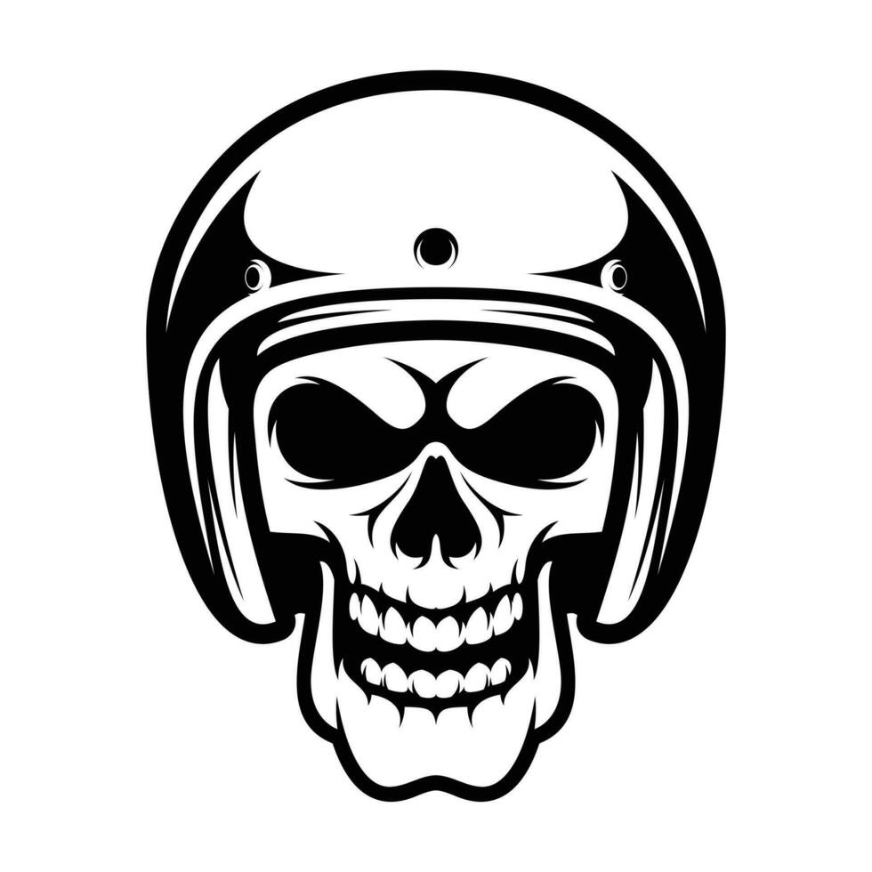 Skull Ride Outline vector